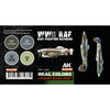 AK-Interactive: Real Colors Lacquer Paint Set WWII RAF Day Fighter Scheme (4 colors)